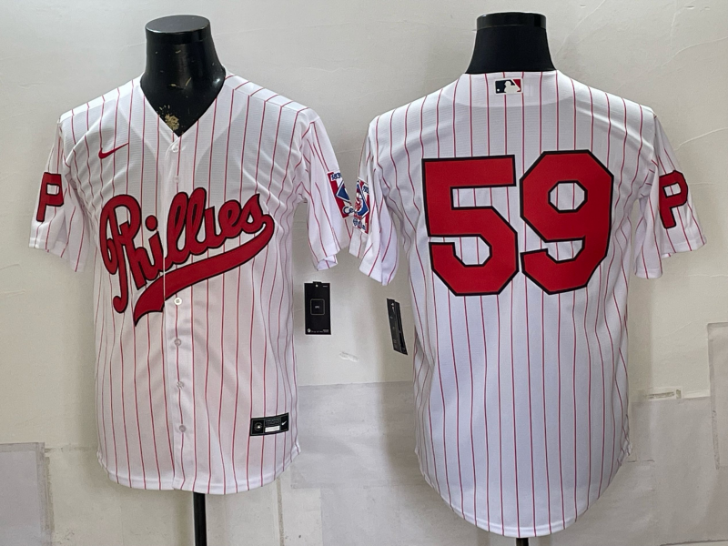 Men 2026 Philadelphia Phillies #59 white Game Nike MLB Jersey 080600->atlanta braves->MLB Jersey